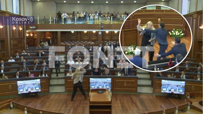 Gađanje jajima u Skupštini